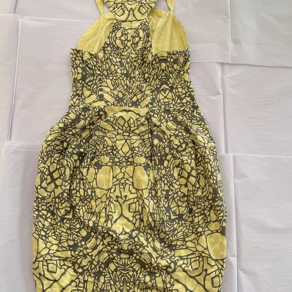 Anthropologie Inked Paradise Racerback Dress Cocktail Party By Fish Fry Size M - Picture 6 of 8
